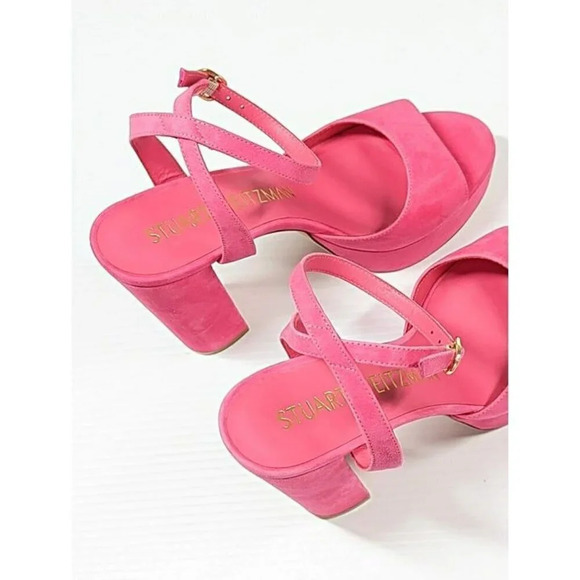 Stuart Weitzman Women's Ryder II Ankle Strap Heel Platform Size 37 (MSRP $495) - Picture 6 of 11